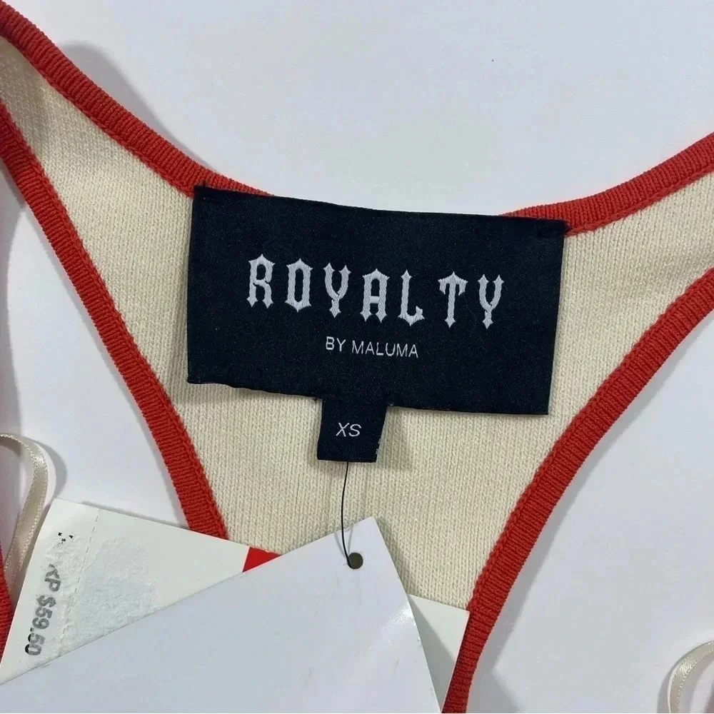 Royalty By Maluma Racerback Crop Printed Sleeveless Tank Top XS